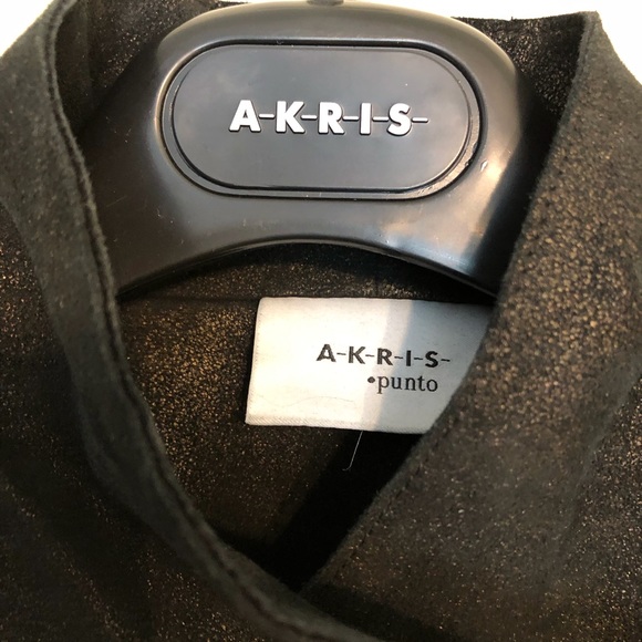 Akris Punto Gold and Brown Metallic Leather Jacket - Picture 5 of 7